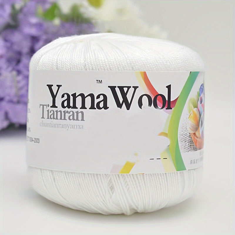 TEMU Crochet Lace Thread Size 5 Hand Knitting Yarn - 80% Linen, 20% Rayon For Crocheting, Knitting, Craft Projects - With Assorted Colors White, Red,