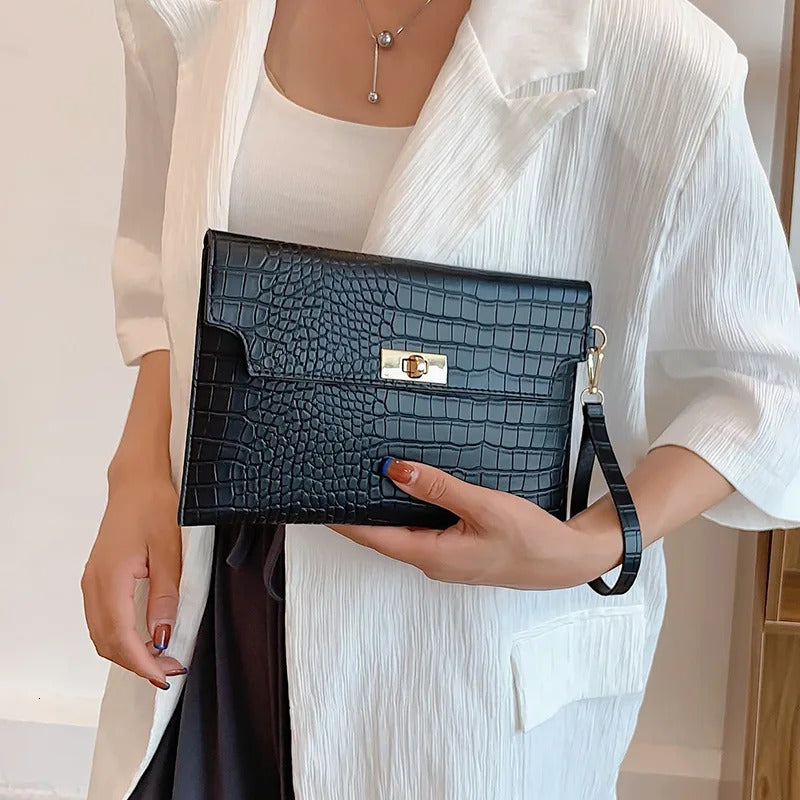 Fashion Women Stone Pattern Handbag And Purse PU Leather Wedding Party Evening Bag Lady Wristlet Clutch Female Envelope 250303