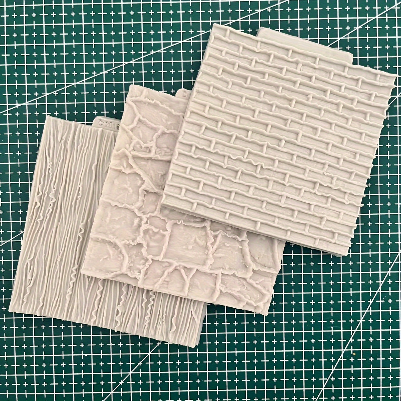 TEMU 3pcs Silicone Texture Molds For Foam And Clay - Terrain Building & Tabletop Games, Easy Clean, Silicon, Cleaning