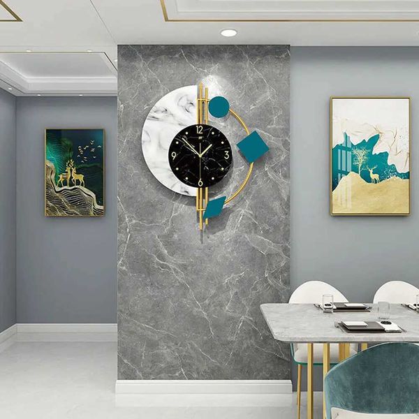 Nordic Wall Clock Watch Creative Living Room Silent Luxury Home Decor Wall ClockXJ241225
