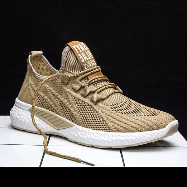 Sneakers Men&#039;s shoes summer breathable couple flying woven shoes men&#039;s and women&#039;s casual coffee size