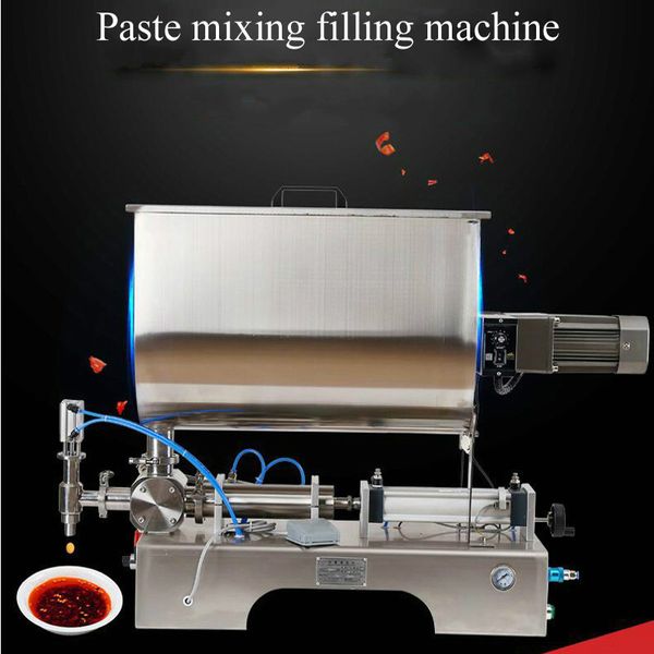 Viscous Paste Filling Machine Stirring Mixing For Food Paste Cream Bottle Filler Liquids Watercress Sauce Gel Filling Machine 110v-220v