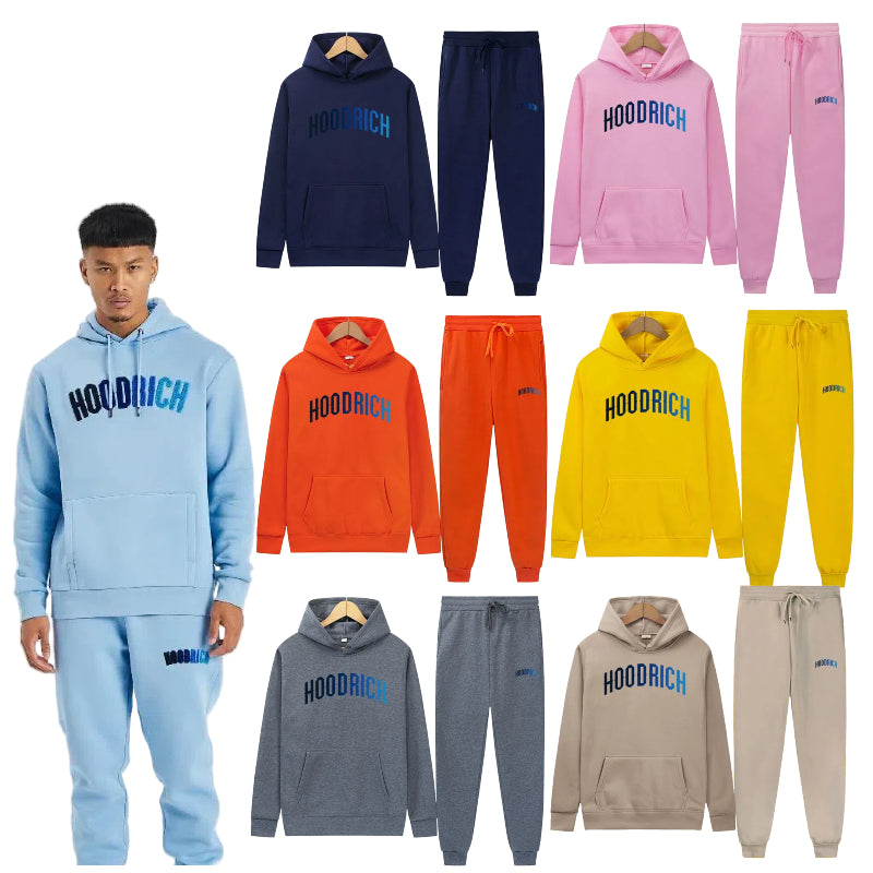 Designer Tracksuits Men&#039;s Hoodie Hoodrich Two Piece Sportswear Set Sweatshirt Graphic Printed Hoodie Set Wholesale