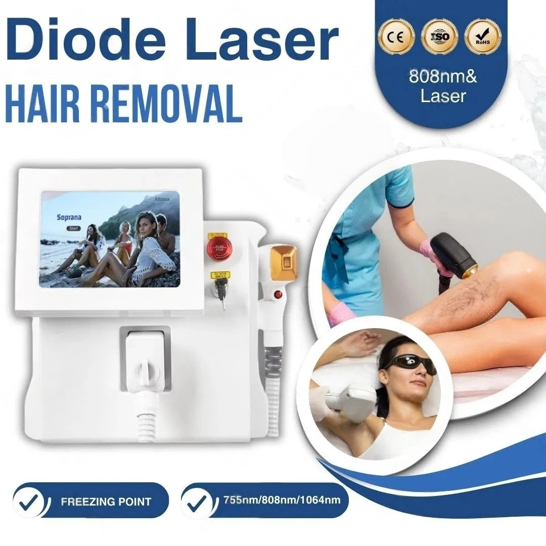 2025 Newest Ice Platinum Titanium hair removal laser 808nm Diode Laser Safe and painless, suitable for home and beauty salon
