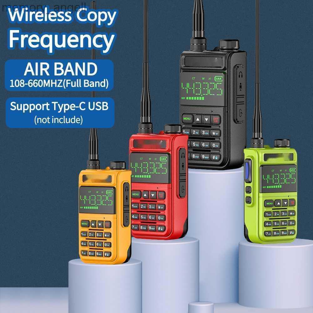 ABBREE AR-518 Air Full Band Wireless Copy Frequency Police Scanner Aviation Amateur Ham Two Way Radio Walkie Talkie Z251015