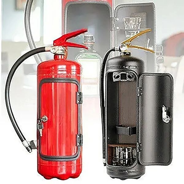 Fire Extinguisher Mini Bar Wine Holders Wine Cabinet Rack Ornaments Decor Champagne Liquor Storage Box Party Supplies Men&#039;s Gift 231226