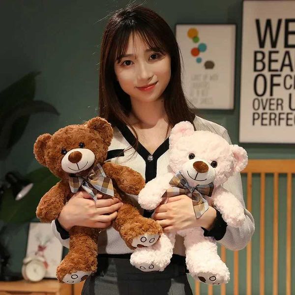 Stuffed Plush Animals 1pc 35-80CM Cute Classic Teddy Bear Plush Toys Kawaii Bow Tie Bear Plushie Pillow Stuffed Soft Dolls for Kids Girls Lo