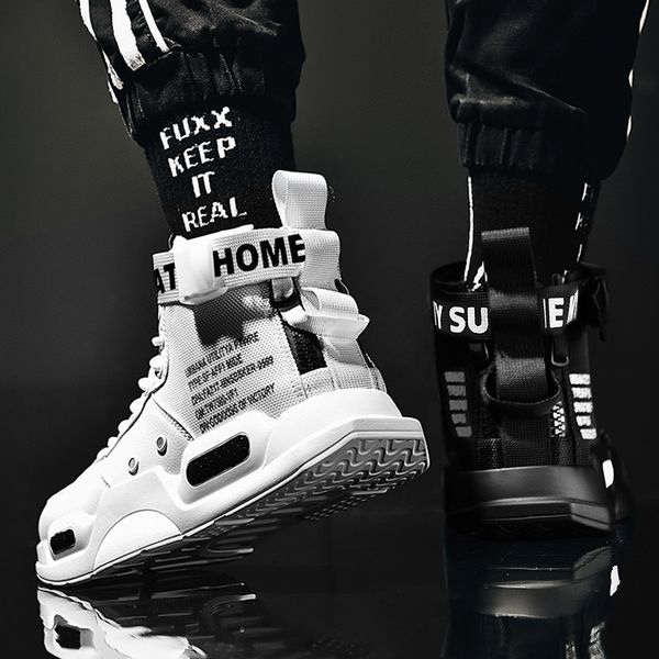 Designer outdoor shoes, plus size sneakers, new high top basketball, casual sports, height increasing dad, men&#039;s trendy shoes, cotton s