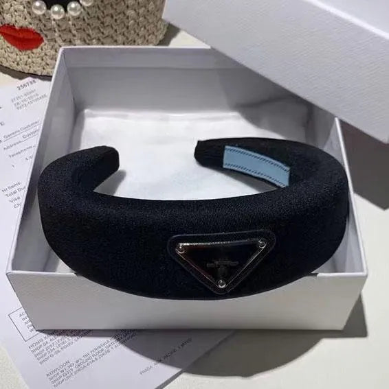 Fashion Famouse Brand Triangle Letter Headband Candy Color Women Girl Letter Hairband with Stamp Hair Accessories High Quality Cotton HairBands