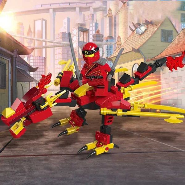 Cartoon character dragon model building block set educational and creative toy gifts suitable for childrens developmentC241029