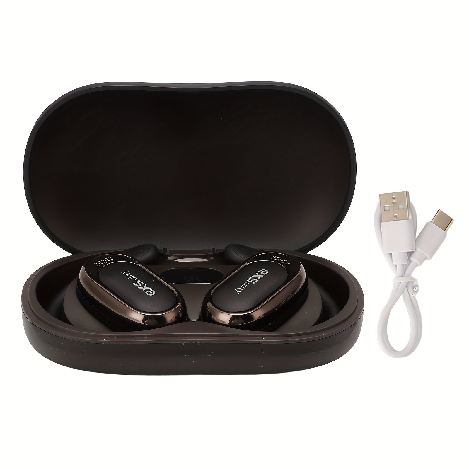 TEMU Language Translator Earbuds 144 Languages Translation Music Earbuds Translator Device For Business Travel Black, Translation, International