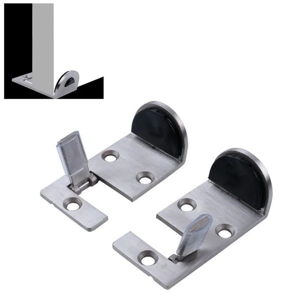 Door Catches Closers Thickened stainless steel door stop Hidden Holders Catch locator floor mounting comercierial clamp urniture Hardware y2