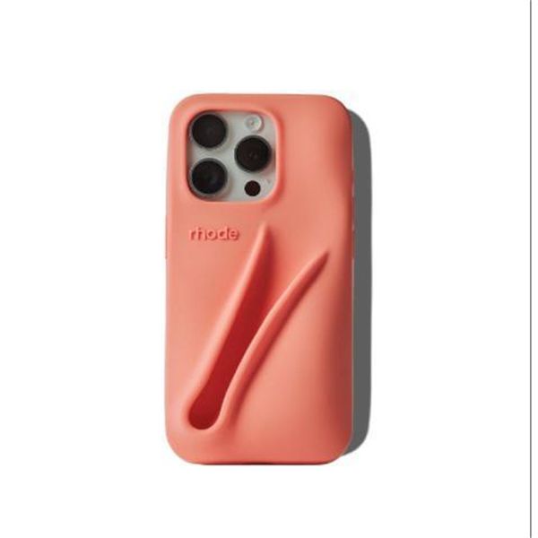 rhode phone case Lipstick Portable Cases Design Lip Gloss Lipstick Lip Balm 3D Make-Up Silicone Phone Case for iPhone16 15 14 13 iphone 16 p