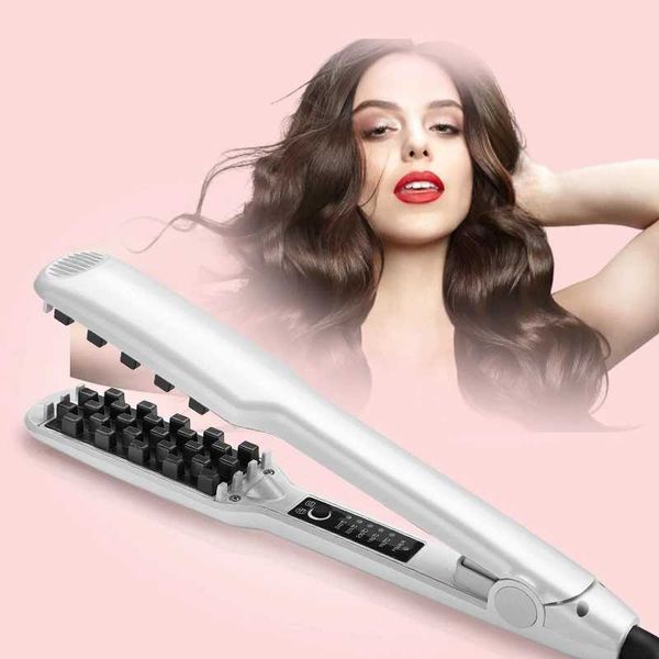Hair Curlers Straighteners Curling Iron Straightener Ceramic Curler Ripple Flat Tool H250112