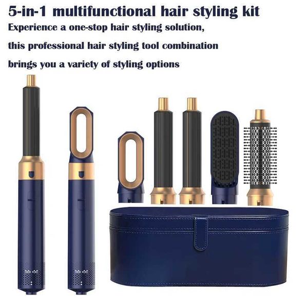 Hair dryer with hair brush used for hair dryer multi styling device new styling device multi styling device 5-in-1 curling iron straightener