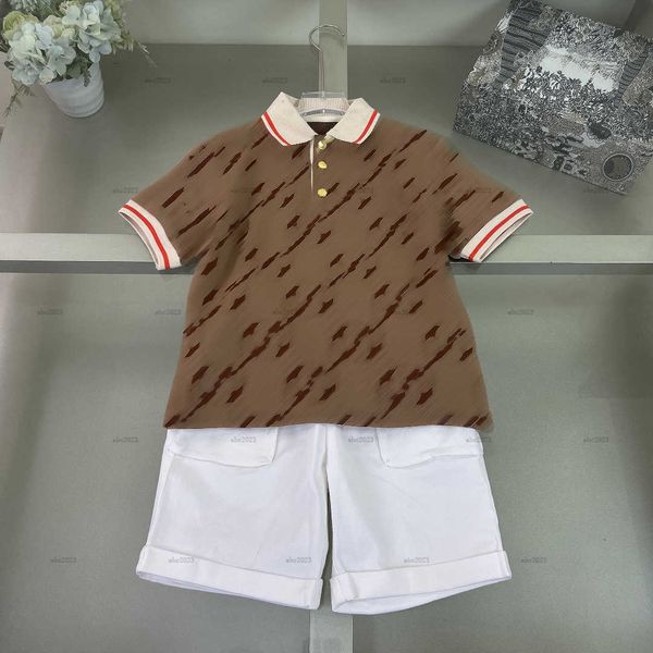 Classics baby Short sleeved suit Multi-color option boys T-shirt set designer kids clothes Large letter printing POLO shirt and shorts
