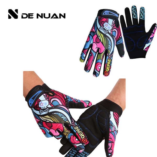 Qepae Cycling Gloves, Qippel Outdoor Sports Slip Anti Fall Equipment, Motorcycle And Bicycle All Finger Gloves