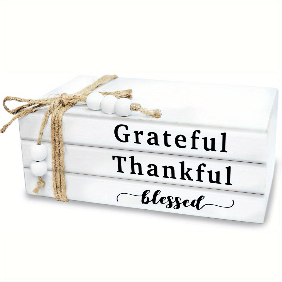 TEMU 1set Wood Decorative Books Stack, Home Decor Stack, Distressed White , Horror Book Decor Home Crafts - Office Desk Decor Study Bookshelf Decor,