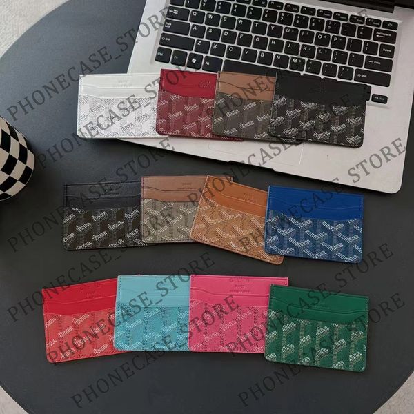 Beautiful Designer Leather Bank Credict Bus Card Holder Slot Case Luxury Brand in Black White Red Pink Brown Blue Cases Cover with Box Packi