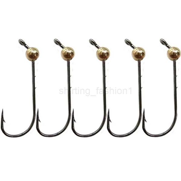 5pcs-lot 0.5g-4g Micro Jig Head Fishing Hooks Copper Head Mini Crank Jig Fishhook Soft Worm Lure Fishing AccessoriesXJ240806
