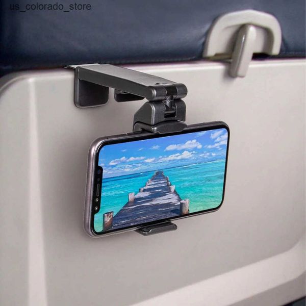 Cell Phone Mounts Holders Universal In Flight Airplane Phone Holder Mount 360 Degree Rotation Flexible Hands Free Viewing Phone Clip Stand F