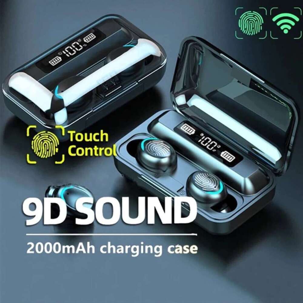 TWS F9-5 Earphone Bluetooth Headphones Wireless Earphones Hifi Stereo Sports Earbuds Headset Hearing Aids With Mic Handfree