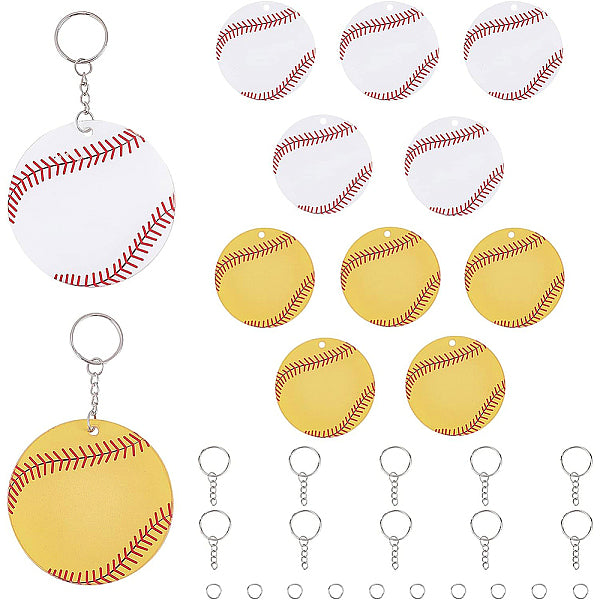 Kit fai da te per realizzare portachiavi con ciondolo a forma di baseball