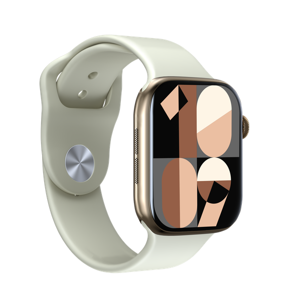 HK15 Mini Smartwatch with heart rate monitoring and fitness tracking smartwatch with elegant leather strap