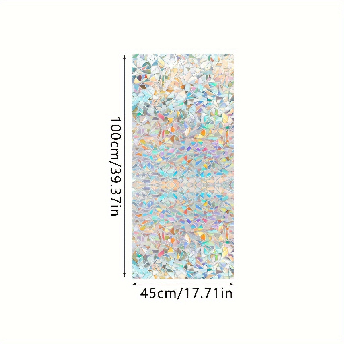TEMU Rainbow Holographic Window Film: Pvc Refractive Decal For Glass - Reusable, Adhesive-free, Rectangular Design Halloween, Christmas Decorations