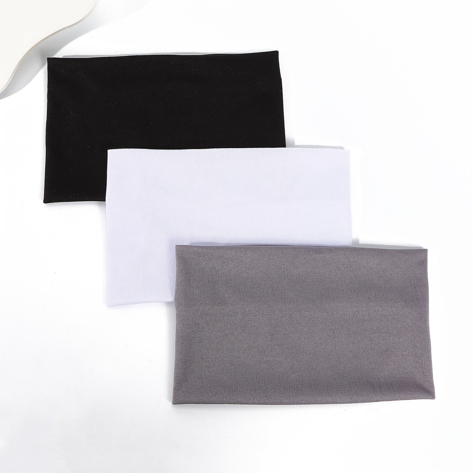 TEMU 3 Pcs Solid Color Wide Headbands For Women Stylish Head Wraps Hairbands Turban Hair Accessories
