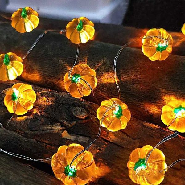Halloween Pumpkin Bat Spider Light String Ghost Festival Party Favor Trick or Treat Happy Halloween Day Decor for Home 2024 Y240817