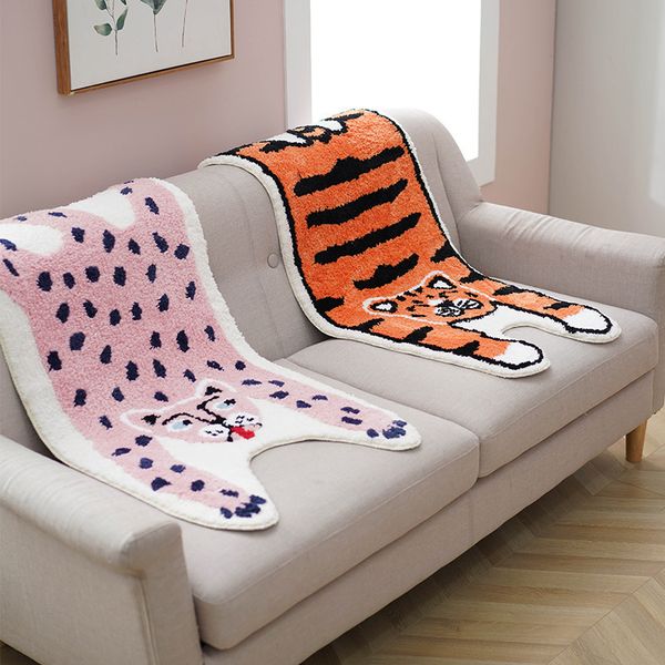Carpet Tiger Home Decorations Cute Cartoon Living Room Coffee Tables Rug Anti Slip Bedroom Bedside Floor Absorbent Bath Mat 230725
