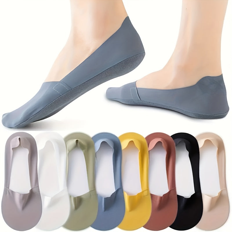 TEMU 20 Boat Socks For Summer, Light And Breathable, Candy-colored, Cool, Low-top, Shallow-mouthed, Simple And Casual Short Socks, Solid Color,