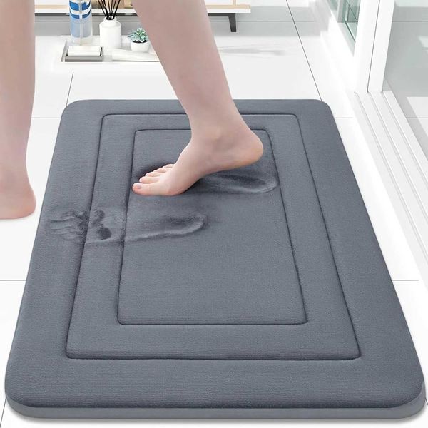 1 piece of coral velvet bedding sponge carpet floor mat ultra soft anti slip bathroom mat absorbent and machine cleaning kitchen Y241021