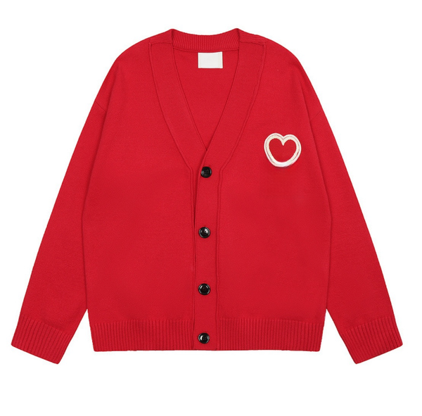 Sweaters Women Men A Heart Sweaters Mens Neck Striped Fashion Long Sleeve Women Letter Embroidery High End Jacquard knitting Sweaters Coats