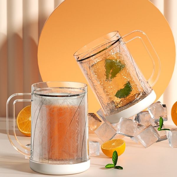 New double-layer large capacity ice undiluted beverage summer chilled draft beer glass