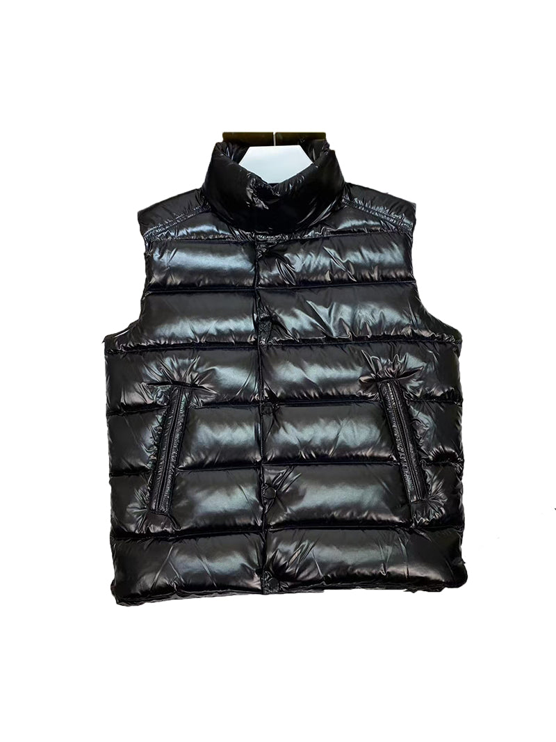 designer puffer vest mens jacket vest winter mens stand collar vest gilet luxury down jacket vest feather filled material coat graphite black white