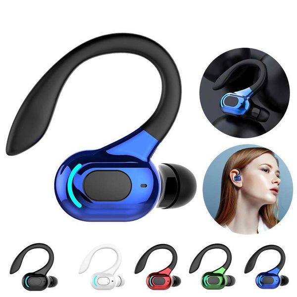 Cell Phone Earphones M-F8 Bluetooth 5.2 Wireless Earphone Hook Mini Business Earphones HIFI Low Frequency Noise Elimination Sports Gaming Ea