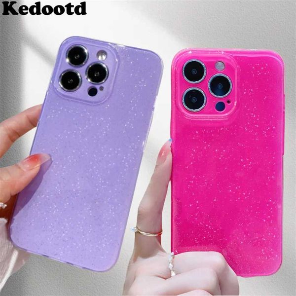 Luxury Case Fashion Bright Fluorescent Glitter Silicone Case for iPhone 16 15 14 13 12 11 Pro Max XR X XS 8 7 Plus SE Bling Neon Candy Fund