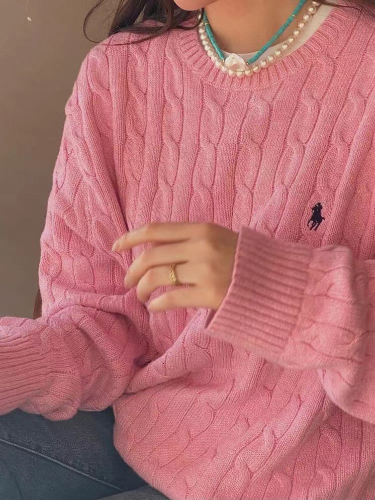 Women s Sweaters Knitted Sweater Embroidery Women Long Sleeve Knitwear Pullover Jumprt Female Clothing Solid Men Pink Gray Tops 230213