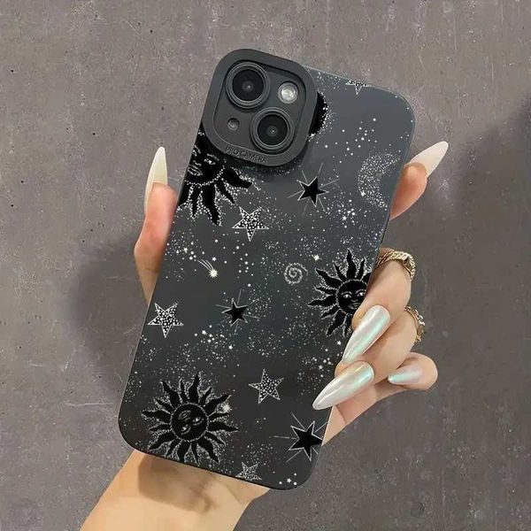 New Arrival Moon Sun phone case suitable for iPhone 16 15 14 13 12 11 Pro Max Mini XR X XS 7 8 15 Plus SE shock-absorbing silicone soft cove