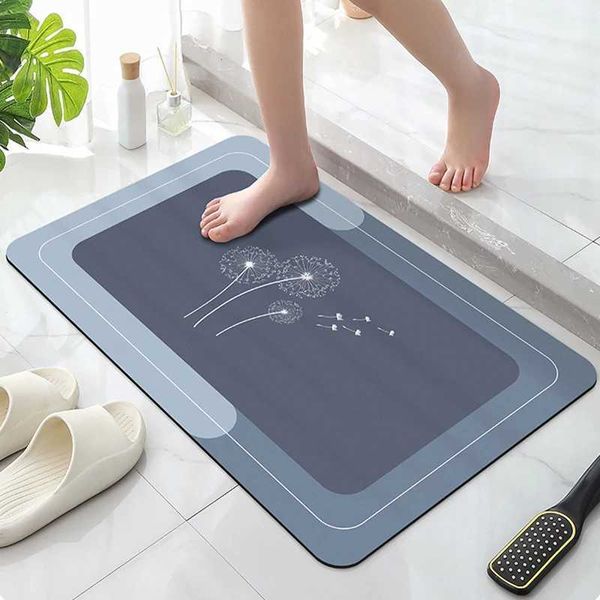 Quickly Drying Carpet Bathtub Side Floor Rug Super Absorbent Bath Mat Non-slip Washroom Mat Bathroom Accessories Tapete BanheiroM240816