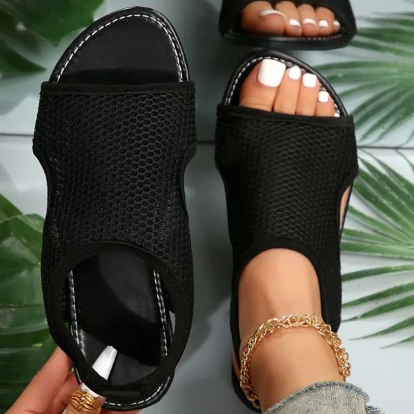 Mesh Women Summer Casual Sandals Ladies Wedges Outdoor Shallow Platform Female Slip-On Light Comfort Shoes Plus Size 4c78