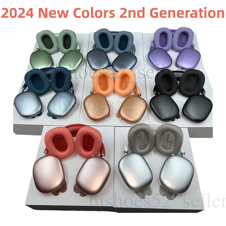 For Pods pro Max 2 Headphones maxes Accessories airpodspro max Wireless Earphone Top Quality Metal Earmuffs Silicone Protective Cases