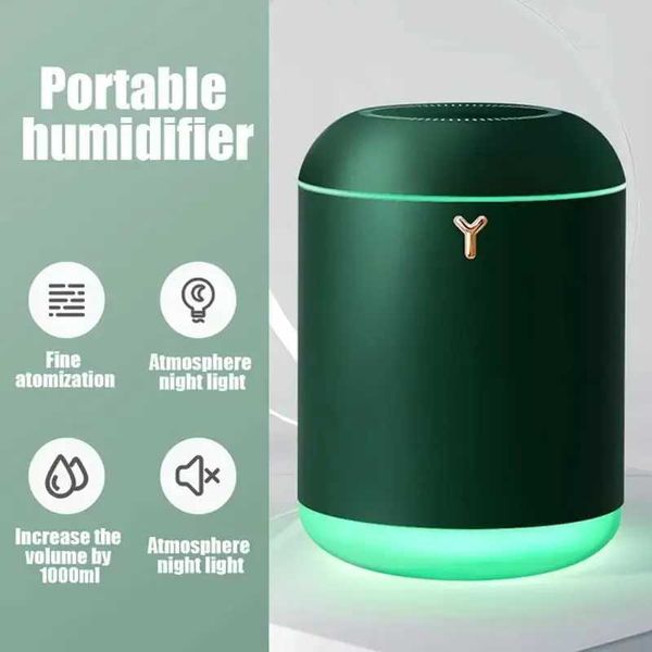 Humidifiers Humidifiers Portable Electric Air Humidifier Home Large Fog Volume 1000ML Large Capacity Mini Desktop Office Bedroom Air Purific