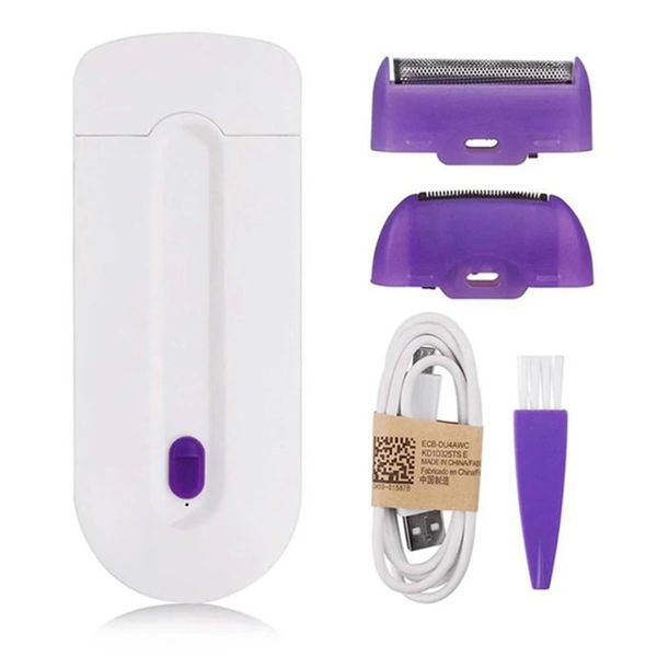 2 In 1 Electric Epilator Rechargeable Women Painless Hair Removal Epilator Device Instant Sensor Light Shaver Tools Drop 240729