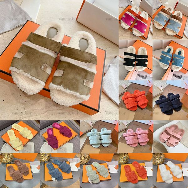 Designer slippers Men Women Wool Slides Skin Chypre Slipper Soft Furry Sandals Winter Letters Warm Comfortable Fuzzy Girl Flip Flop Oran Sli