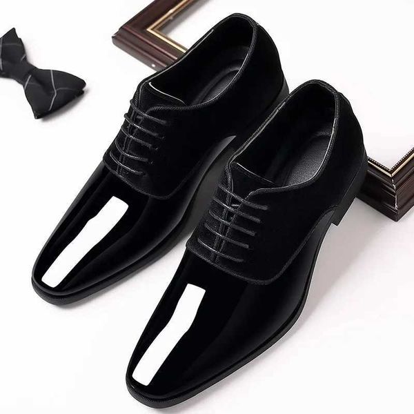 New Oxford Shoes Mens Pointed Toe Dress Shoes Luxury Lace Wedding Shoes Classic Derby Shoes 2024 Leather Shoes Size 38-48 Y241030