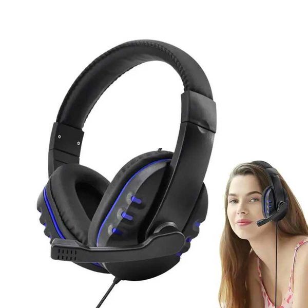 Gaming Headset Gaming Headphones With Microphone Memory Foam Earpads Over-Ear Headphones With 3.5mm Wired Mode For Computer AndM240729