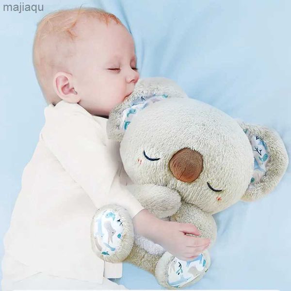 Plush Dolls Breathing Koala Baby Soothing Plush Doll Soft Sleep And Playmate Musical Toy With Light Sound Newborn Sensory Comfortable GiftsL